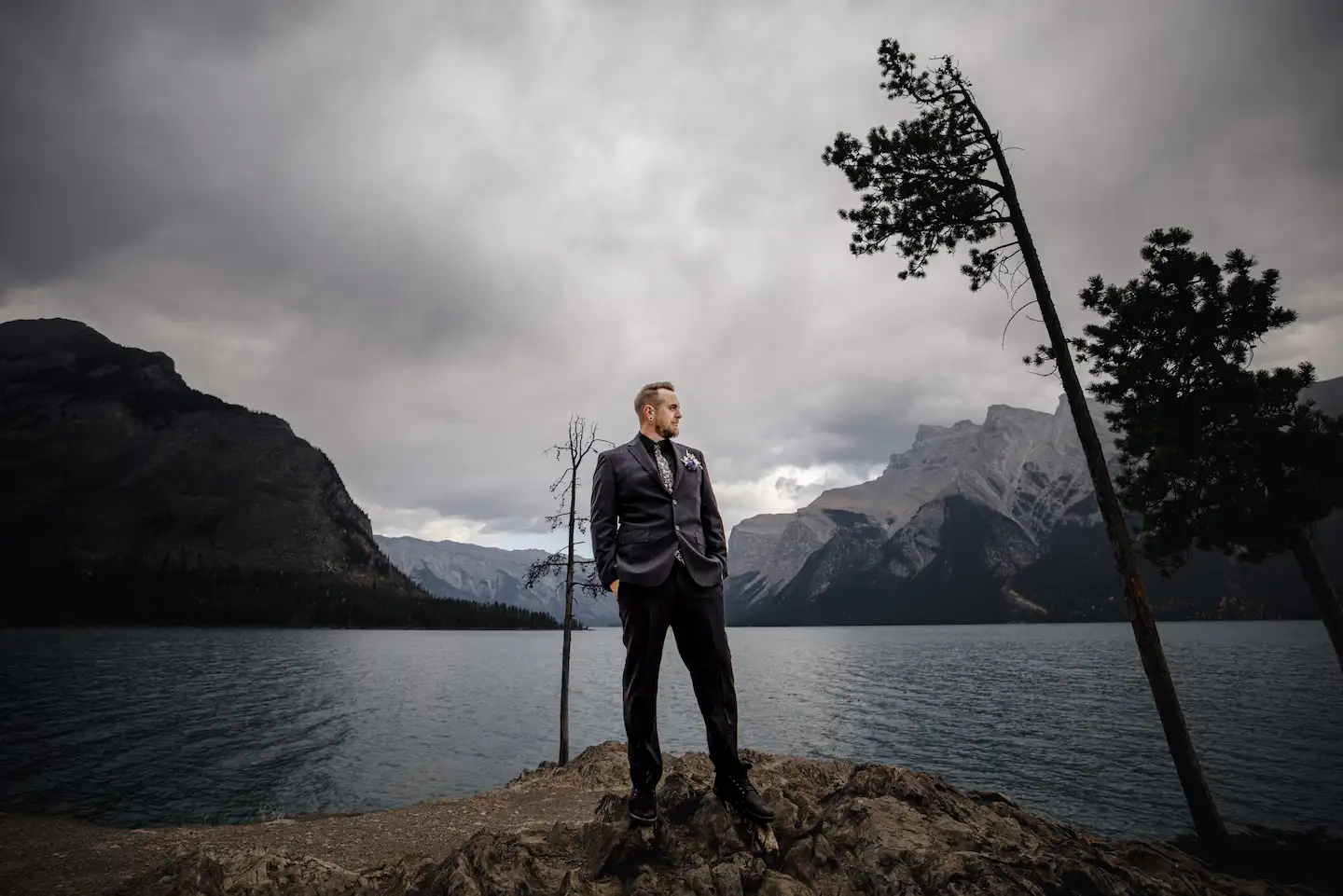 Keifer Erikson at a lake in Banff National Park, Alberta, Canada.